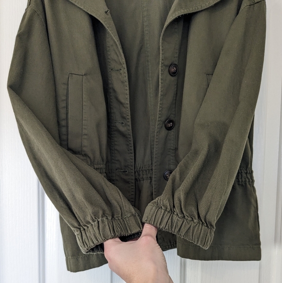 MADEWELL Highbury Military like style Balloon sleeve Button Casual Jacket Small - Picture 12 of 13